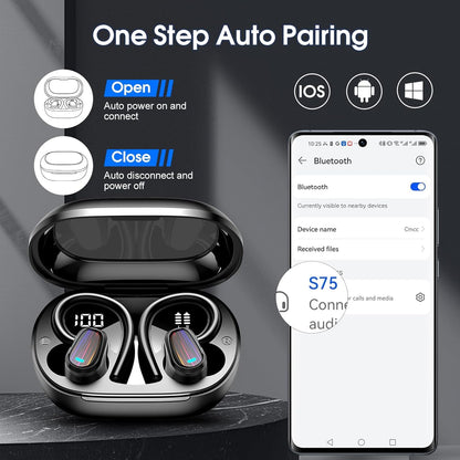 Wireless Earbuds | Bluetooth 5.4 | 40H | Noise Cancelling | 4 Mics