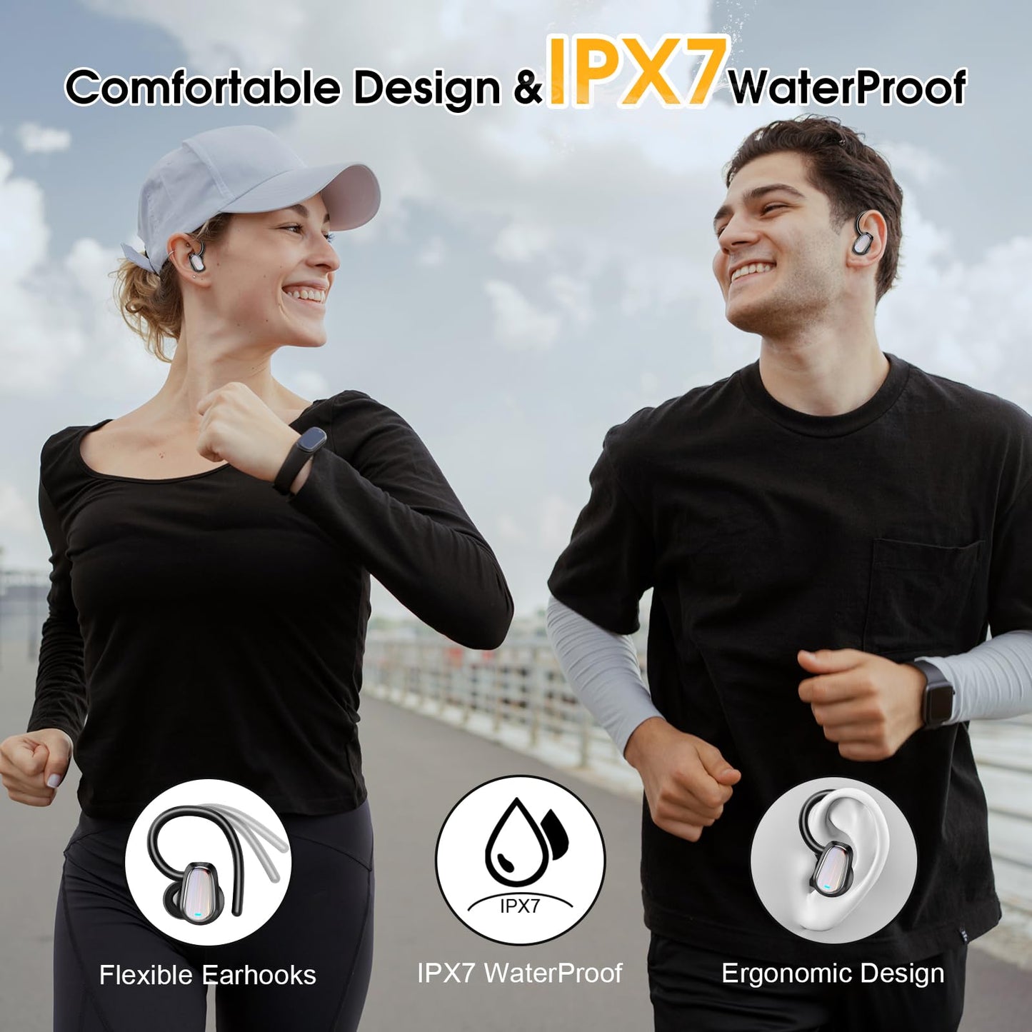 Wireless Earbuds | Bluetooth 5.4 | 40H | Noise Cancelling | 4 Mics