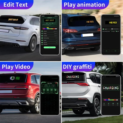 Devil Eyes LED Animation Screen Light Car Windshield Screen USB Plug-in DIY App Control Flexible Scrolling Text LED Display