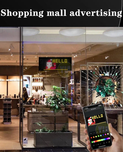 Devil Eyes LED Animation Screen Light Car Windshield Screen USB Plug-in DIY App Control Flexible Scrolling Text LED Display