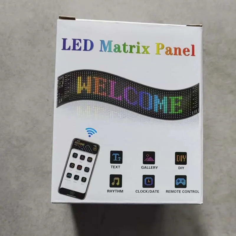 Devil Eyes LED Animation Screen Light Car Windshield Screen USB Plug-in DIY App Control Flexible Scrolling Text LED Display