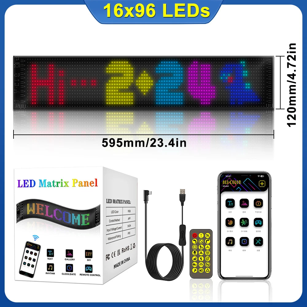 LED Devil Eye Car Lights Dynamic Flexible Programmable Custom Bluetooth Control LED Eyes Display Light For Car Decor