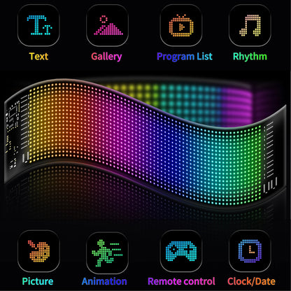 LED Devil Eye Car Lights Dynamic Flexible Programmable Custom Bluetooth Control LED Eyes Display Light For Car Decor