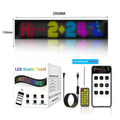 Devil Eyes LED Animation Screen Light Car Windshield Screen USB Plug-in DIY App Control Flexible Scrolling Text LED Display