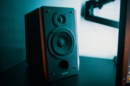 Wireless speaker on table lifestyle
